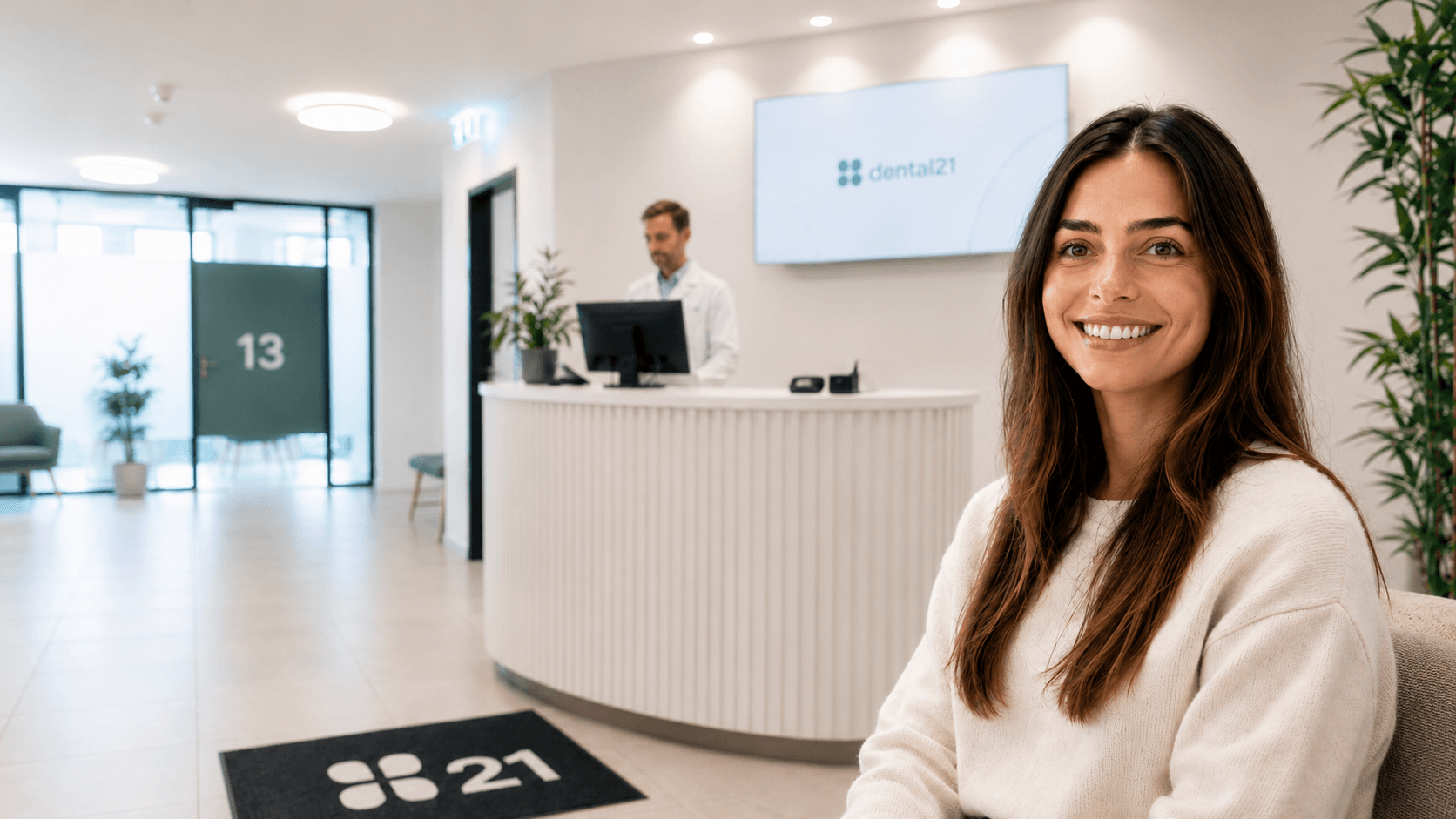 happy woman smiling